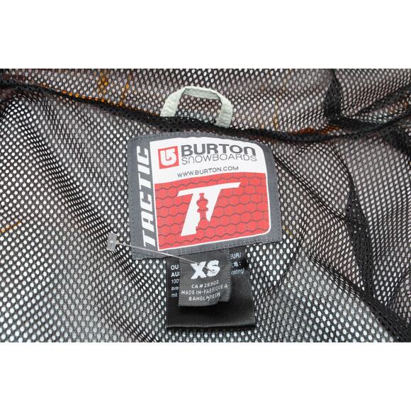 B5 New TACTIC BURTON SNOWBOARD Outerwear Stretch Yellow Hooded Jacket Size XS - Picture 6 of 12